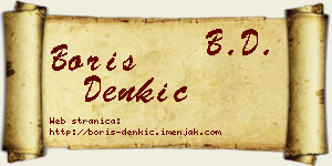 Boris Denkić vizit kartica